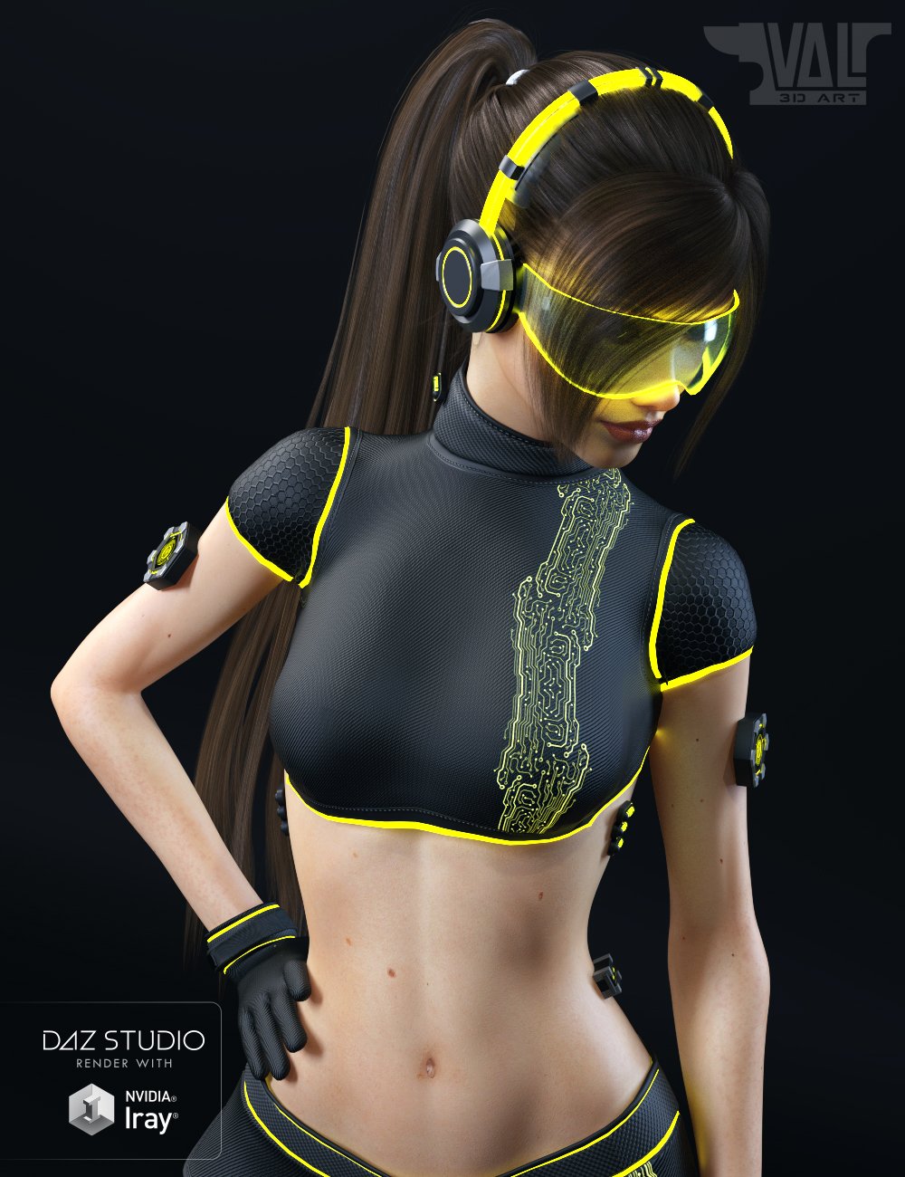 Zari SciFi Outfit for Genesis 8 Female(s) by: Val3dart, 3D Models by Daz 3D
