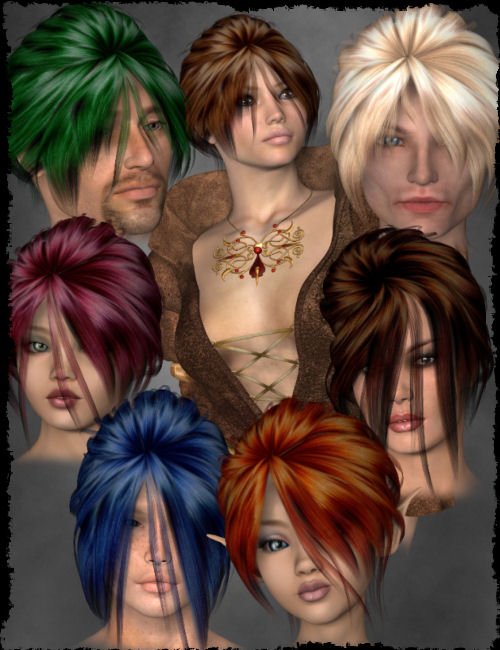 Kishka Hair by: SWAMZachrael2002, 3D Models by Daz 3D