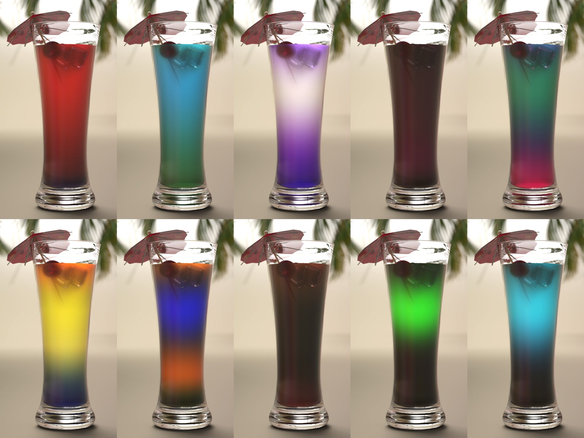 Liquid 3 Iray Shaders - Mixed Cocktails by: JGreenlees, 3D Models by Daz 3D