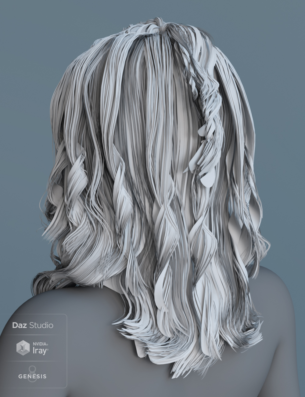 Cecilia Curls Hair for Genesis 8 and 3 Female(s) by: goldtassel, 3D Models by Daz 3D