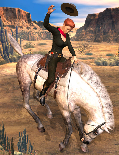 Western Rider Action by: Don Albert, 3D Models by Daz 3D