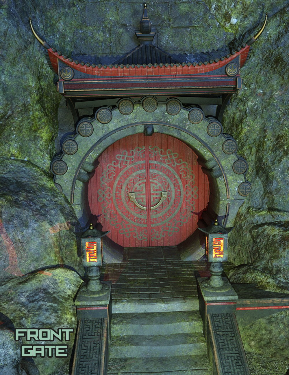 Chinese Temple Gate | Daz 3D