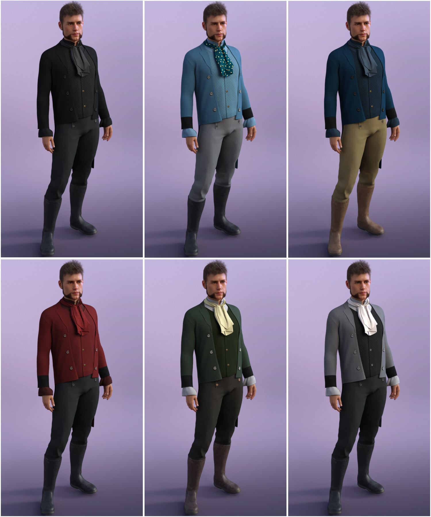 dForce Regency Outfit for Genesis 8 Male(s) by: Oskarsson, 3D Models by Daz 3D