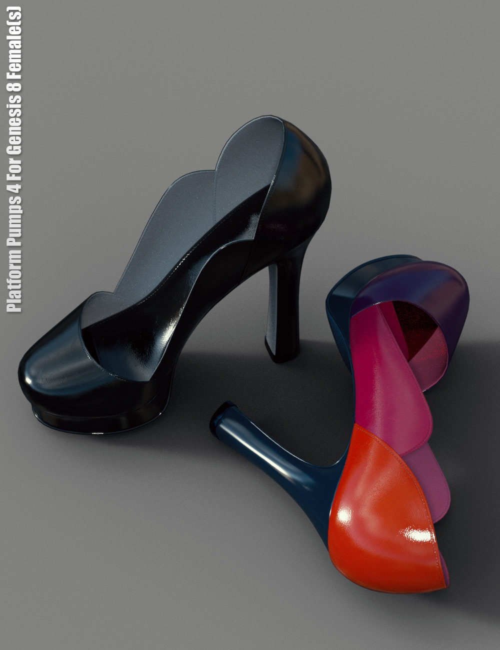 Platform Pumps 4 For Genesis 8 Female(s) by: dx30, 3D Models by Daz 3D