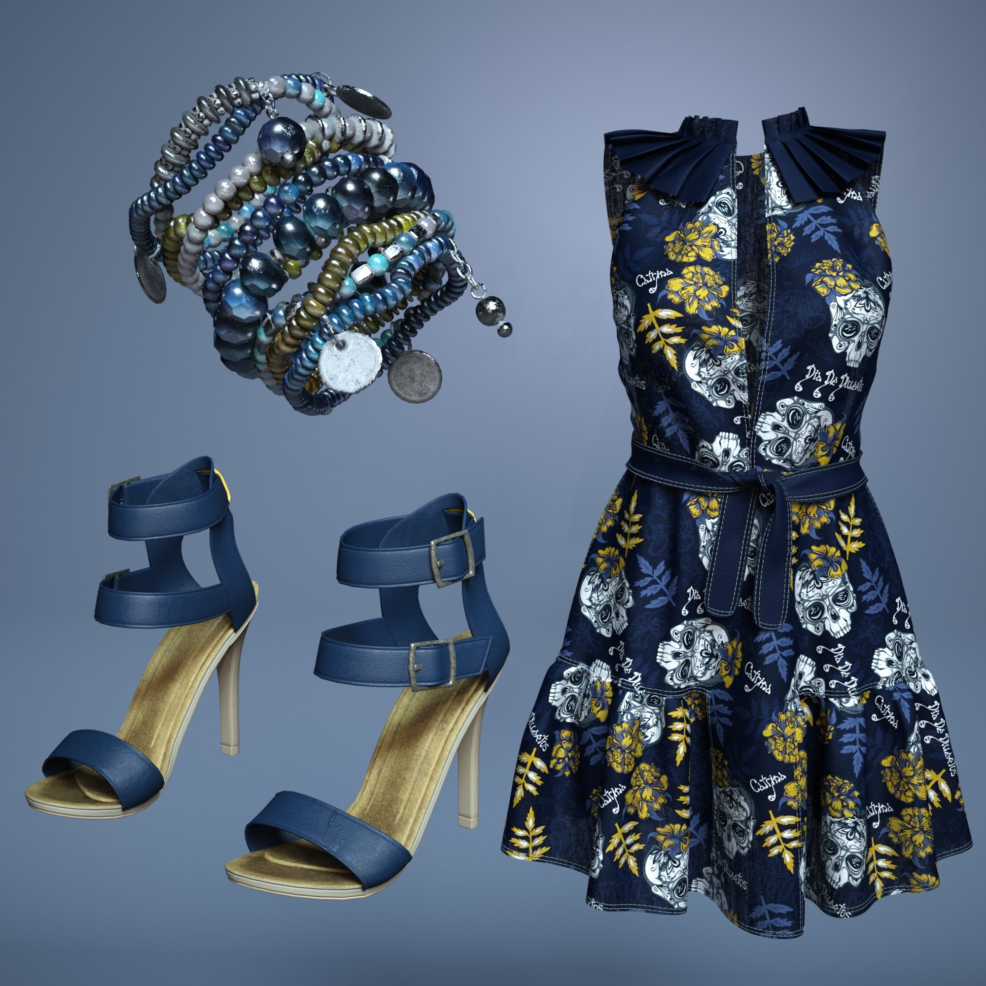 dForce Jasmine Outfit Textures dForce Jasmine Outfit Textures by: Moonscape GraphicsSade, 3D Models by Daz 3D