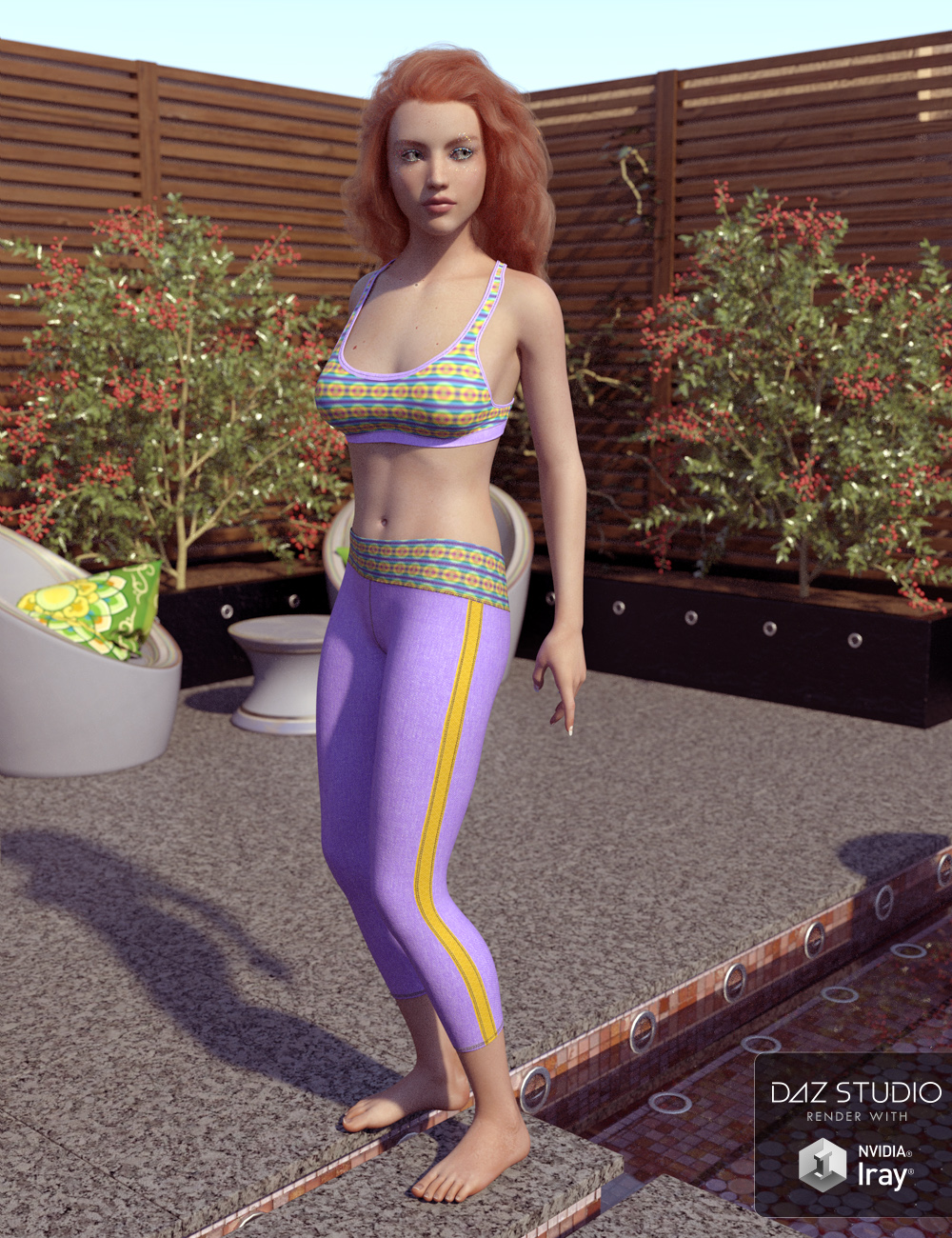 dForce Summer Fun Athletic Apparel Textures by: ForbiddenWhispers, 3D Models by Daz 3D