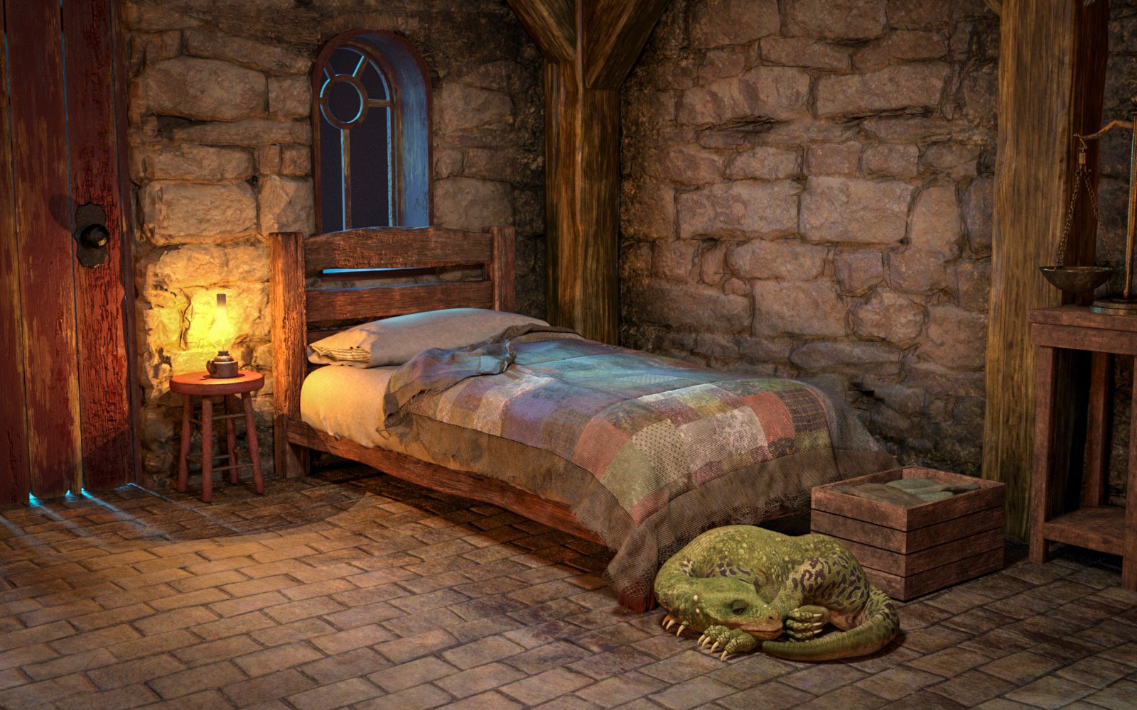 Triple Moon Cottage and Props Triple Moon Cottage and Props by: SloshWerks, 3D Models by Daz 3D