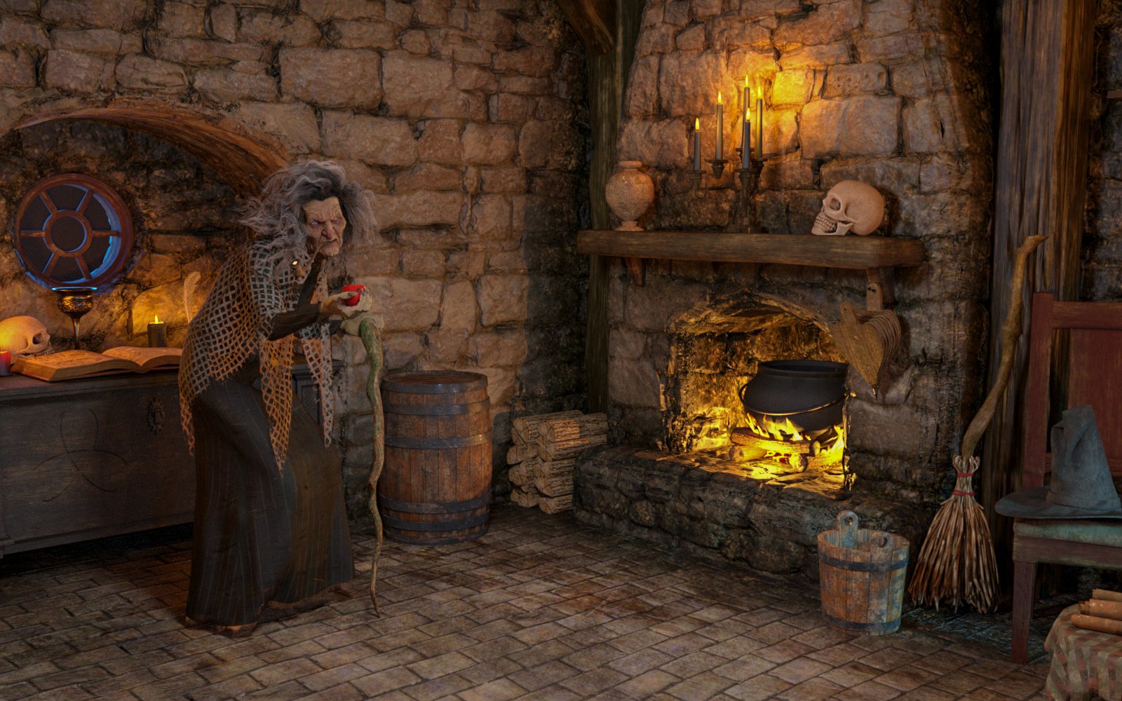 Triple Moon Cottage and Props Triple Moon Cottage and Props by: SloshWerks, 3D Models by Daz 3D