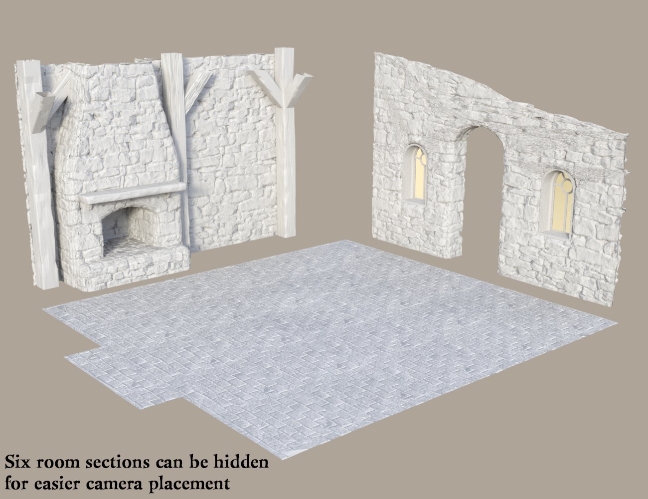 Triple Moon Cottage and Props Triple Moon Cottage and Props by: SloshWerks, 3D Models by Daz 3D