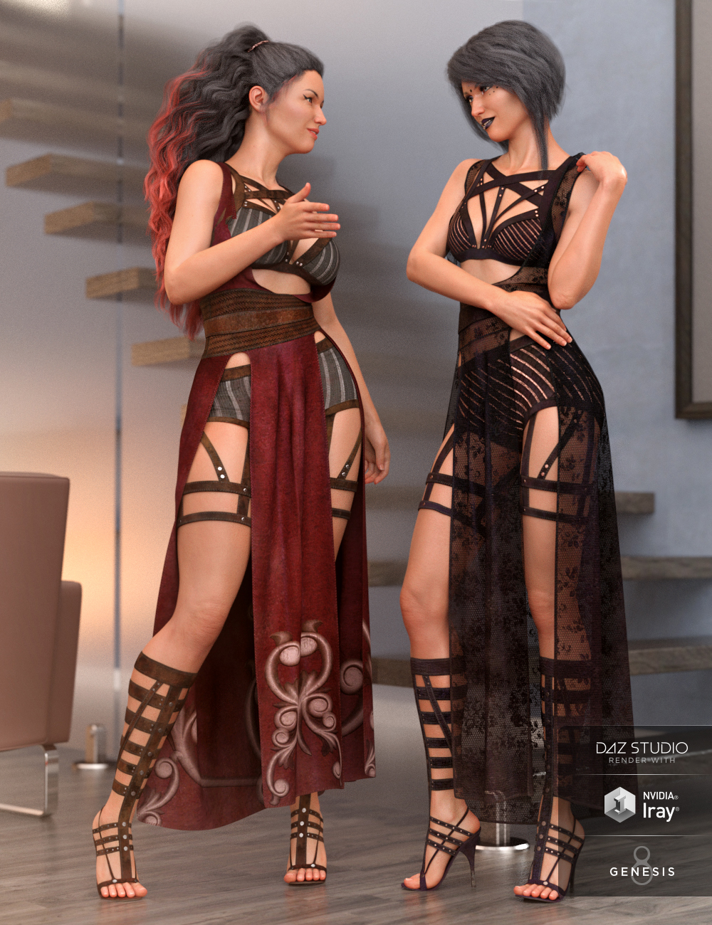 dForce Night Stalker Outfit Textures by: , 3D Models by Daz 3D