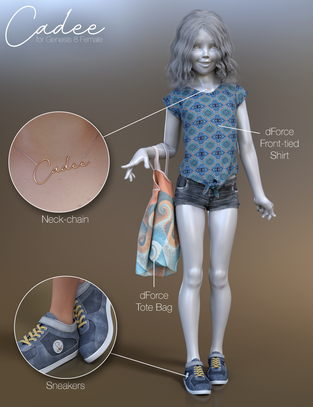 Cadee Bundle for Genesis 8 Female(s) by: 3D Universe, 3D Models by Daz 3D