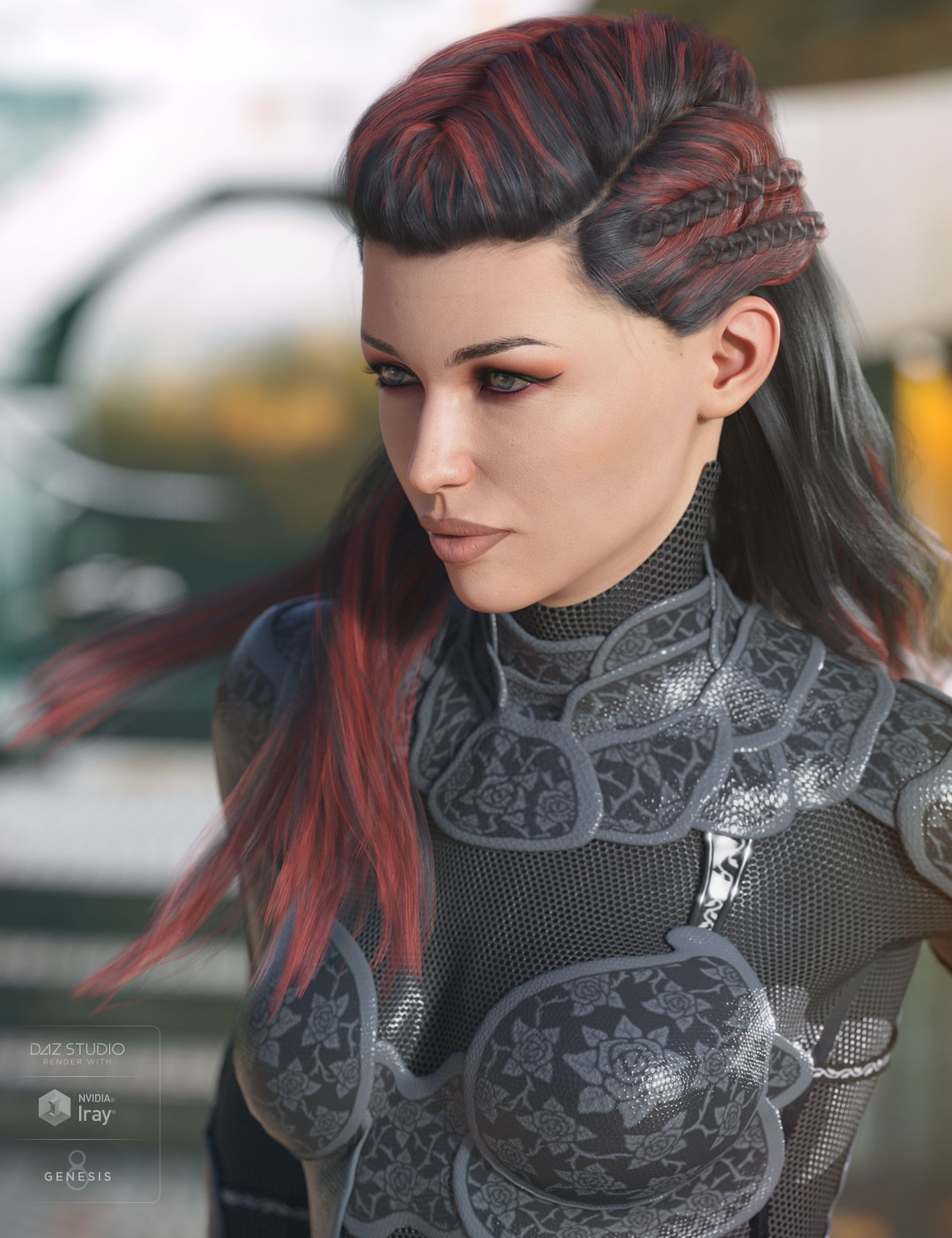 Evelyn Hair for Genesis 3 & 8 Female(s) by: AprilYSH, 3D Models by Daz 3D