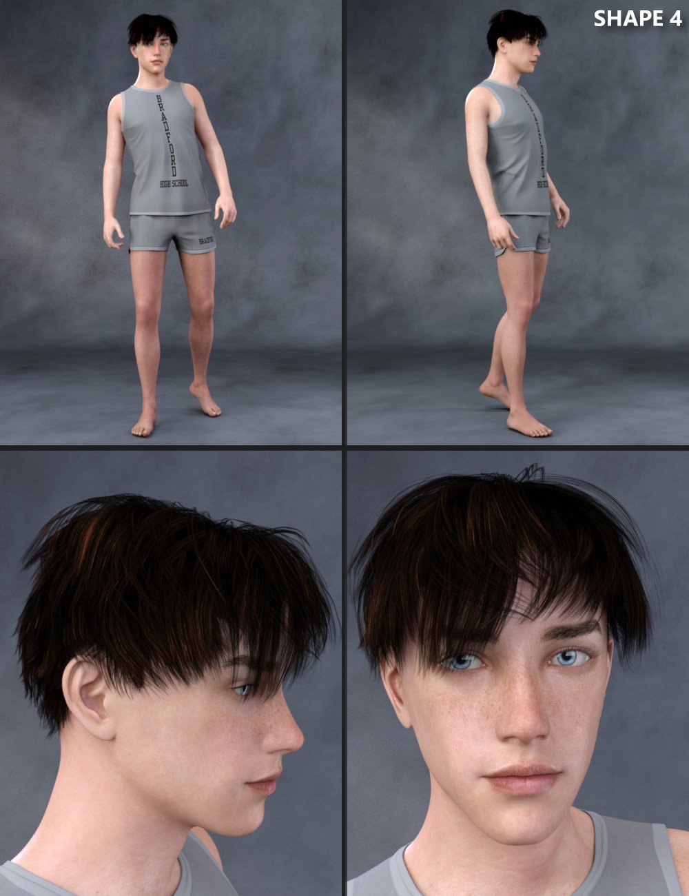 Teen Boys HD for Genesis 8 Male by: SF-Design, 3D Models by Daz 3D