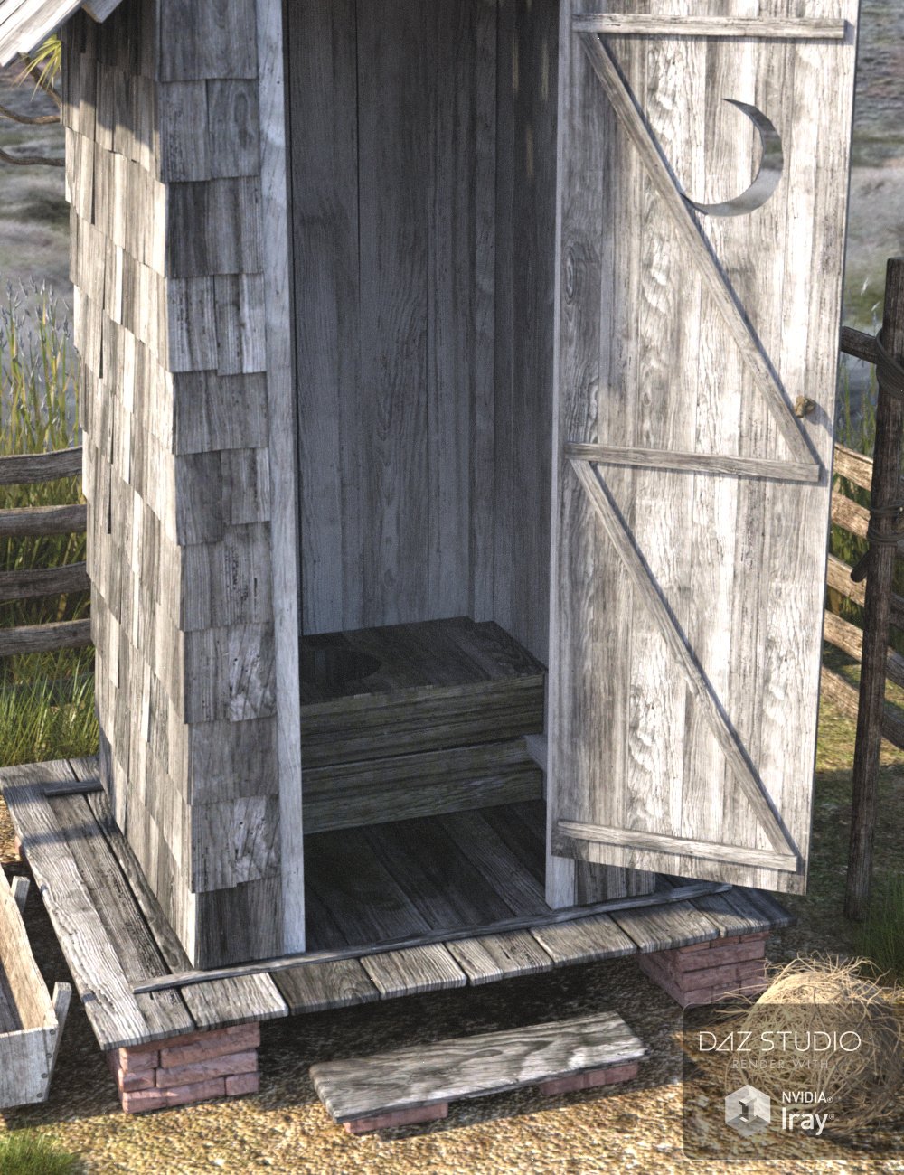 Wild West Outhouse by: Merlin Studios, 3D Models by Daz 3D