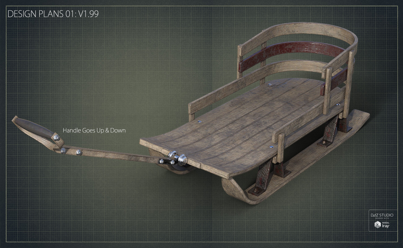 Vintage Sleds Vol 2 Vintage Sleds Vol 2 by: David BrinnenForbiddenWhispers, 3D Models by Daz 3D