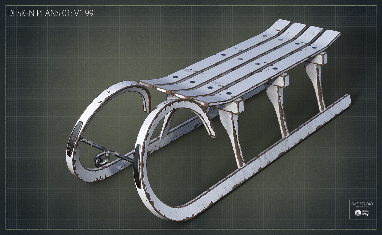 Vintage Sleds Vol 2 Vintage Sleds Vol 2 by: David BrinnenForbiddenWhispers, 3D Models by Daz 3D