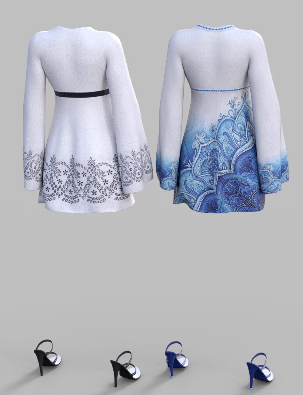 New Age Shift Dress New Age Shift Dress by: Sarsa, 3D Models by Daz 3D
