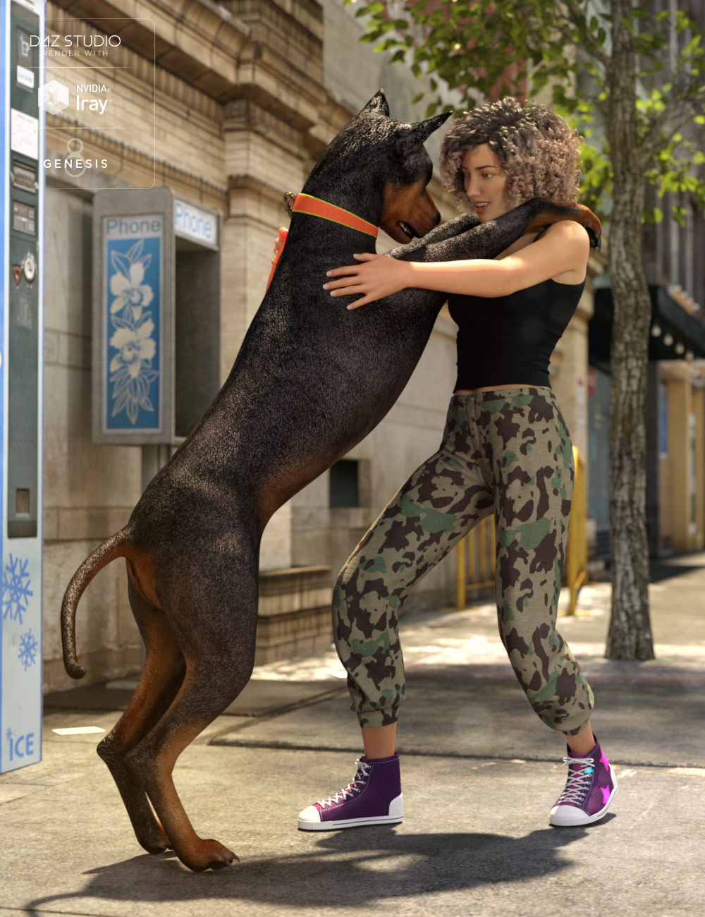 Walk the Dog 8 Poses for Genesis 8 by: FeralFey, 3D Models by Daz 3D