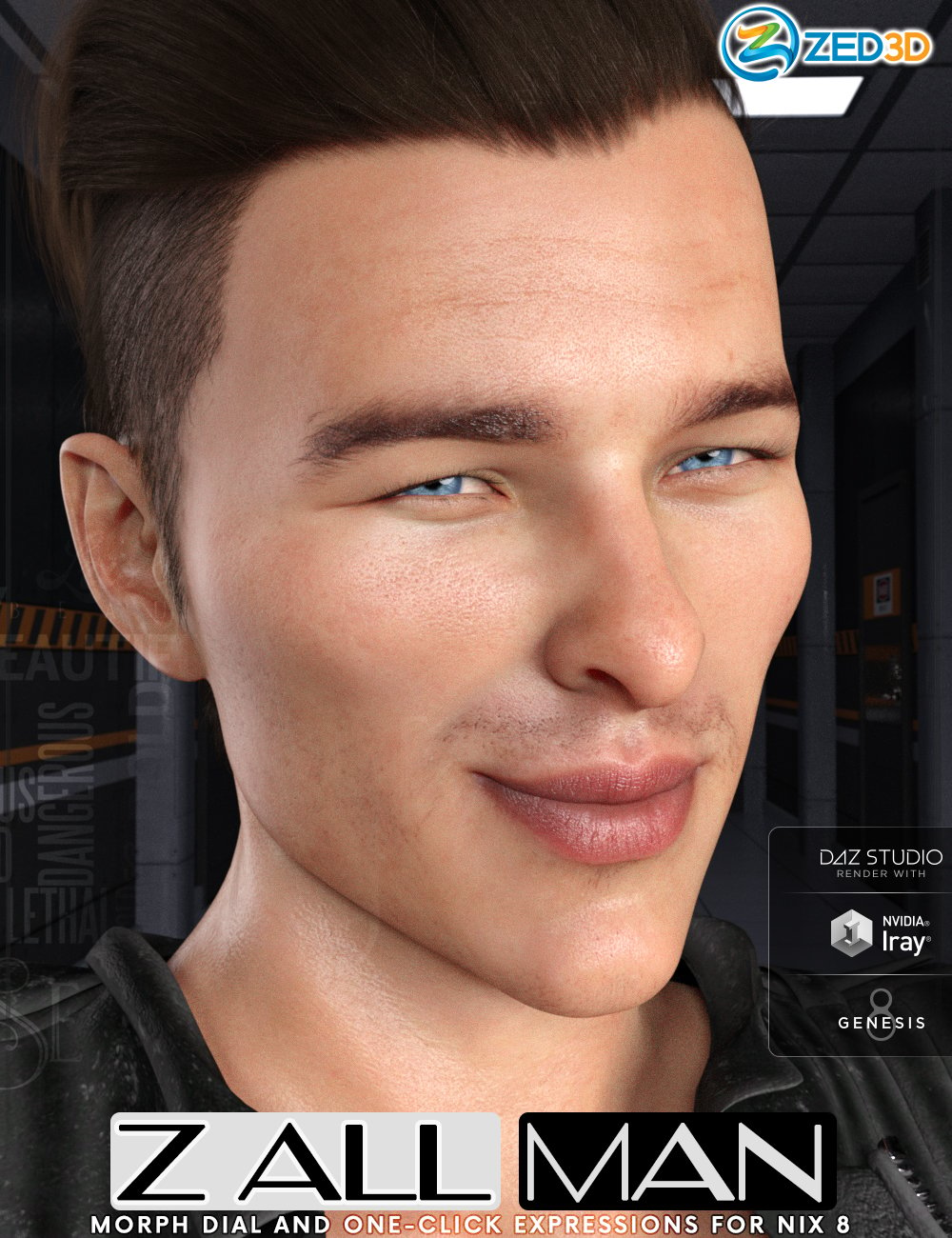 Z All Man Dialable and One-Click Expressions for Nix 8 by: Zeddicuss, 3D Models by Daz 3D