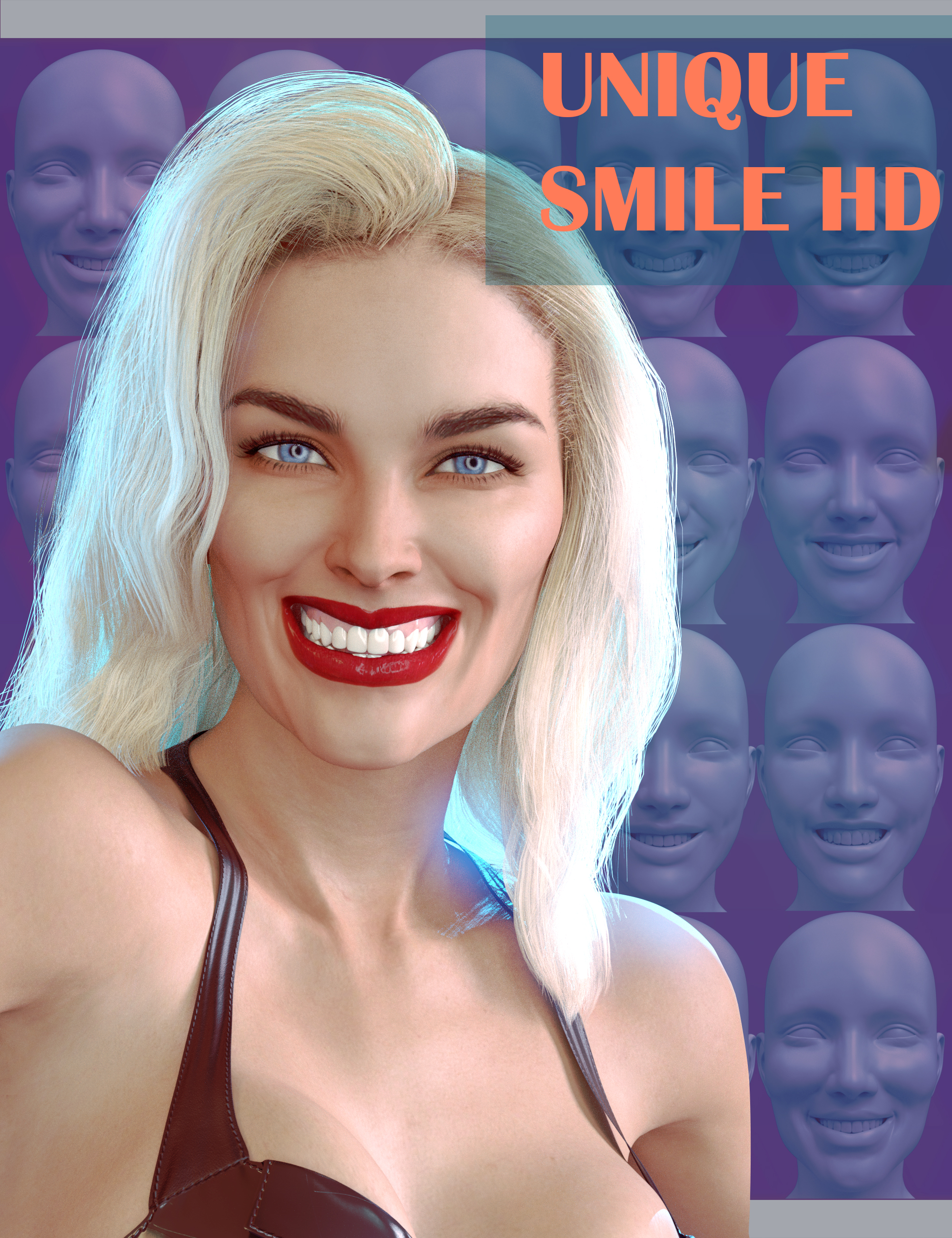 20 Unique Smiles HD for Genesis 8 Female(s) by: PFA, 3D Models by Daz 3D