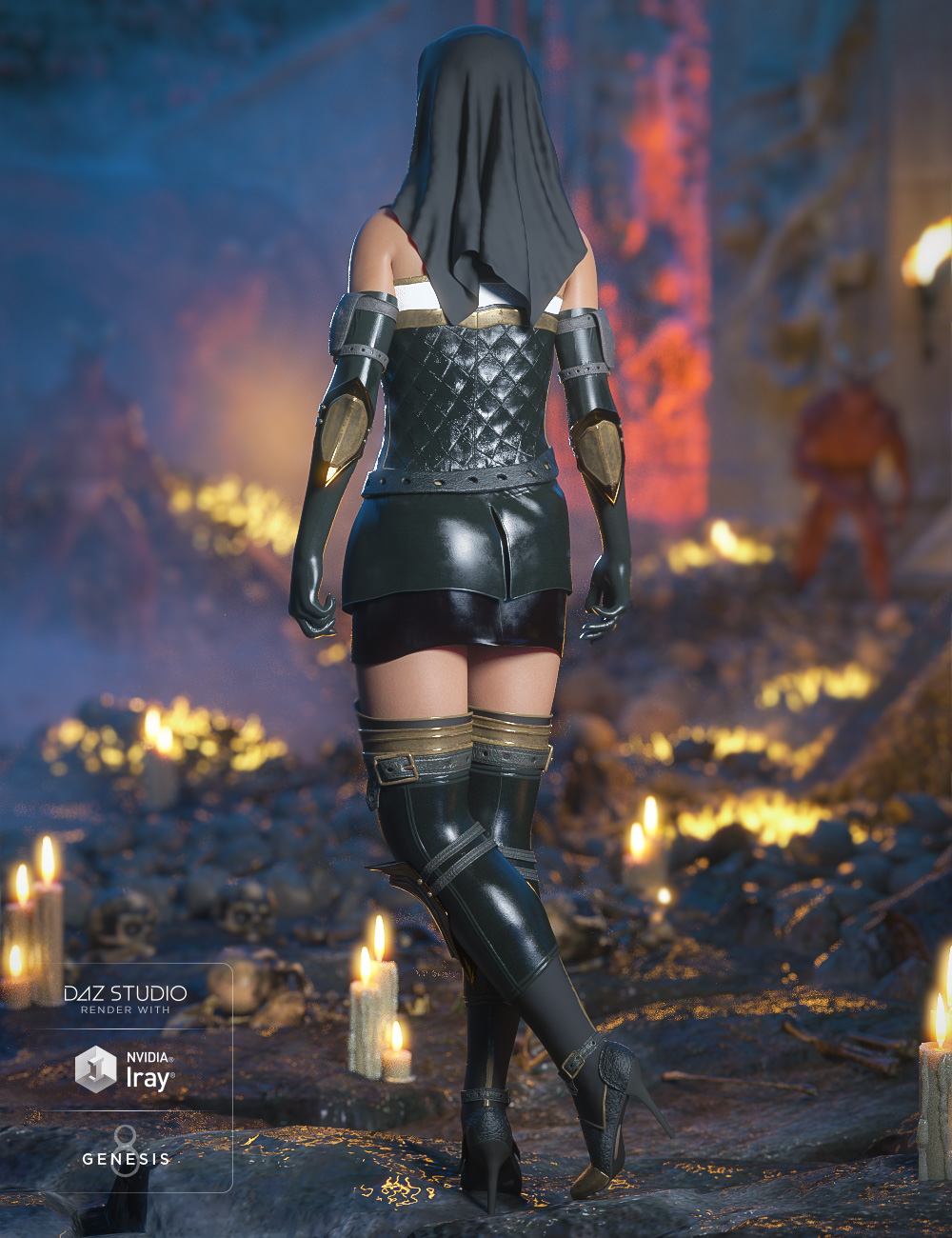 dForce Sister Mary Outfit for Genesis 8 Female(s) by: Barbara BrundonMoonscape GraphicsSadeUmblefugly, 3D Models by Daz 3D