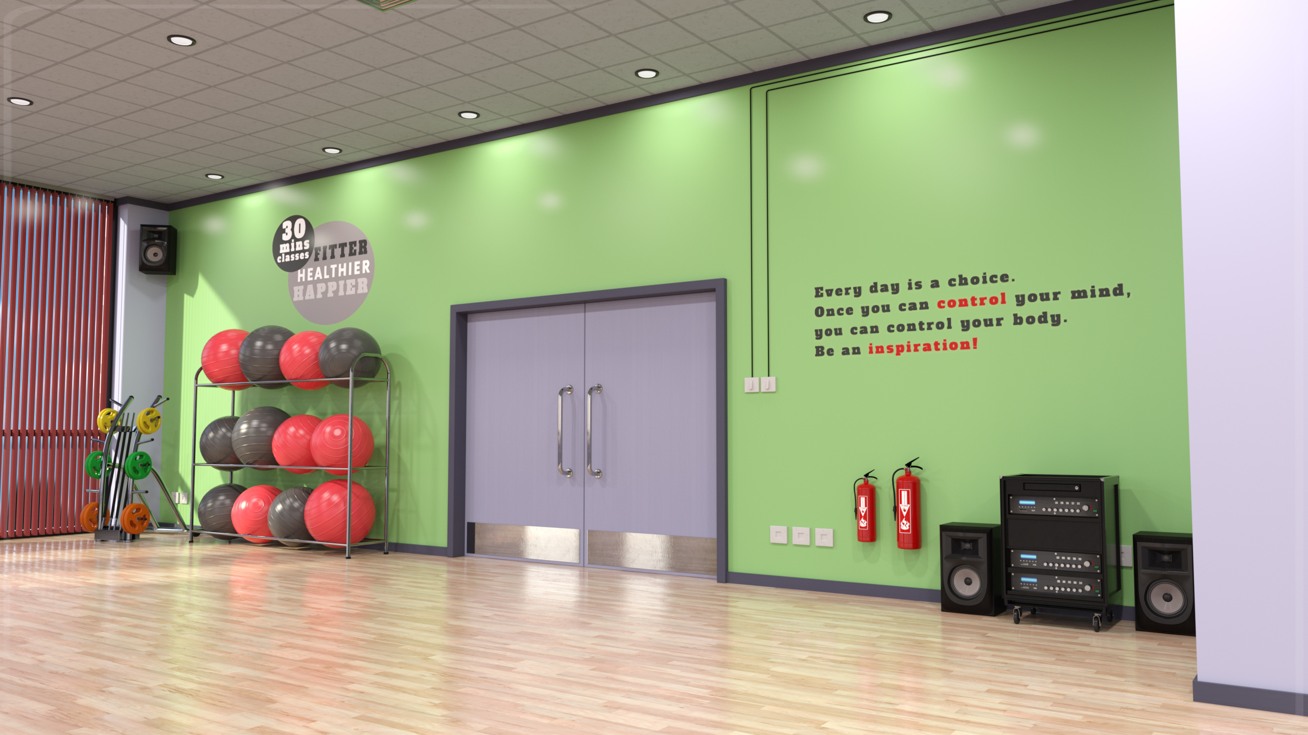 Z Fitness Studio Environment by: Zeddicuss, 3D Models by Daz 3D