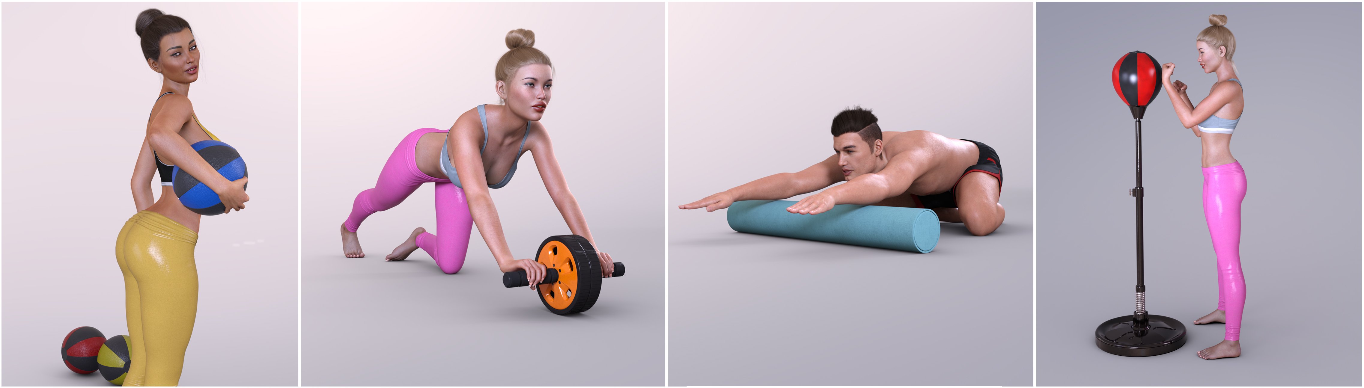 Z Fitness Props and Poses for Genesis 3 and 8 Z Fitness Props and Poses for Genesis 3 and 8 by: Zeddicuss, 3D Models by Daz 3D