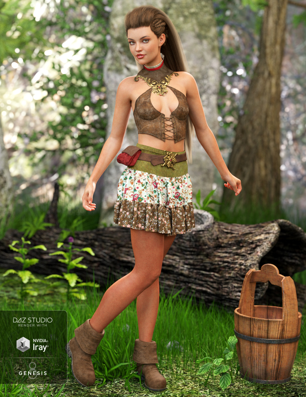 dForce Spellbound Outfit for Genesis 8 Female(s) by: Moonscape GraphicsSadeRyverthorn, 3D Models by Daz 3D