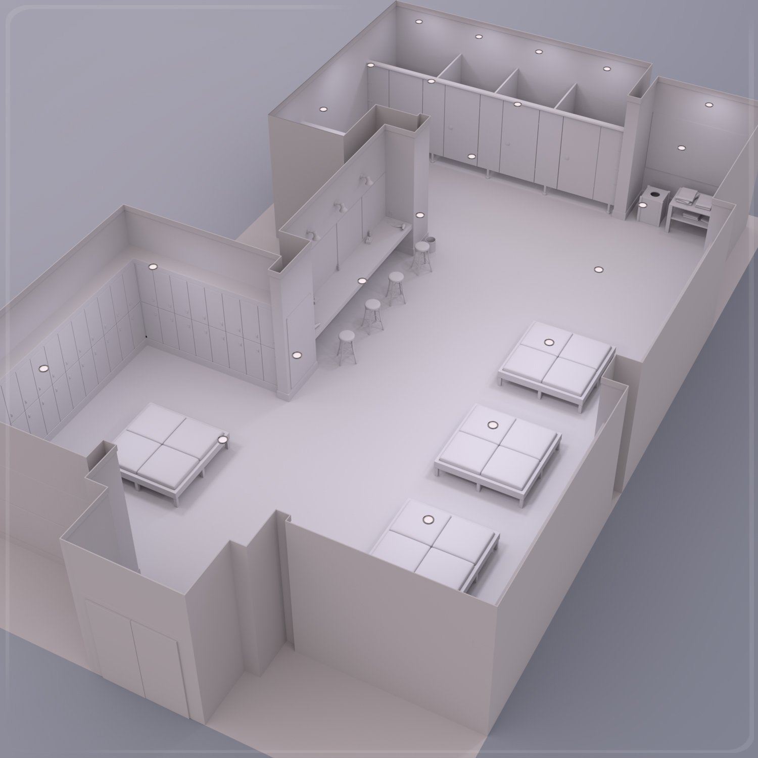 Z Changing Room Environment by: Zeddicuss, 3D Models by Daz 3D