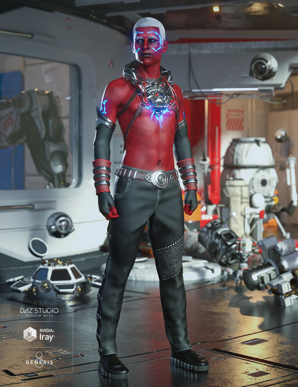Symbiont Outfit Textures by: Moonscape GraphicsSade, 3D Models by Daz 3D