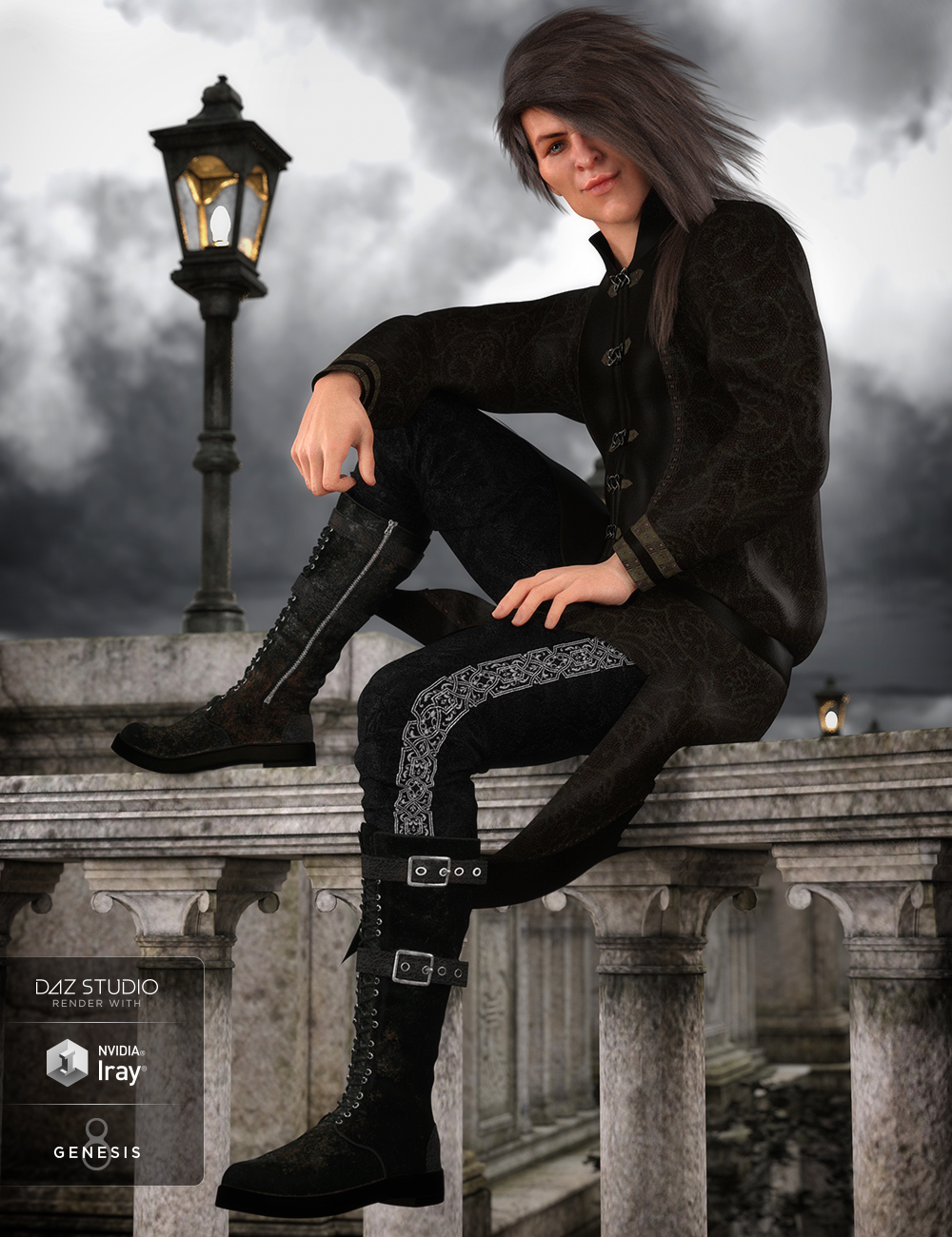 dForce Gothic Prince Outfit Textures by: Anna Benjamin, 3D Models by Daz 3D