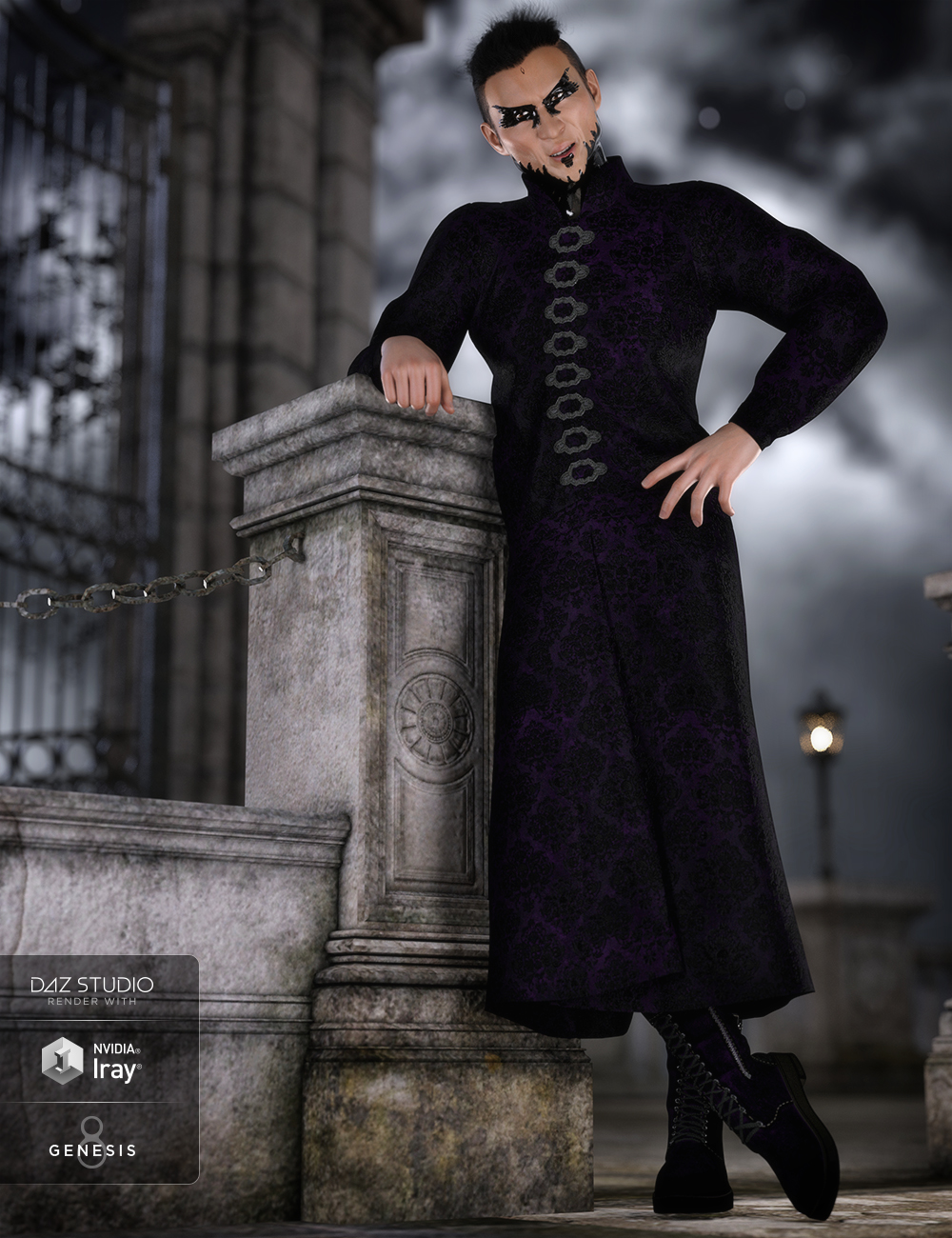 dForce Gothic Prince Outfit Textures by: Anna Benjamin, 3D Models by Daz 3D