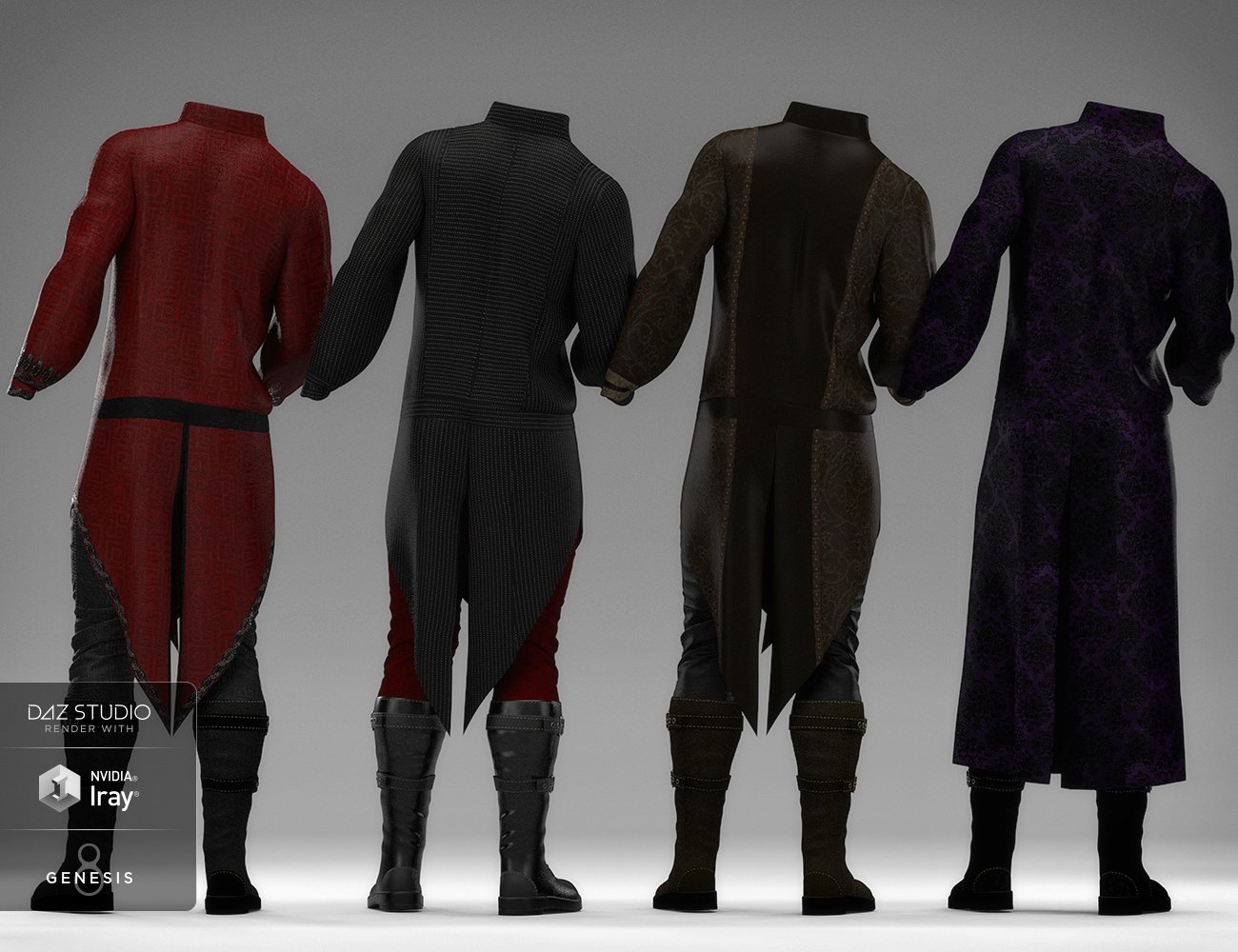 dForce Gothic Prince Outfit Textures dForce Gothic Prince Outfit Textures by: Anna Benjamin, 3D Models by Daz 3D