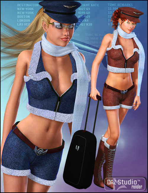 Victoria 4 - Aviator by: , 3D Models by Daz 3D