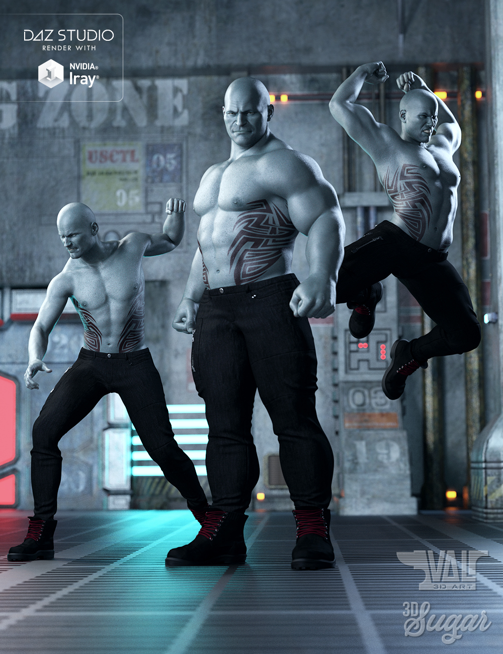 Demolisher Pose Set for Genesis 8 Male(s) by: Val3dart3D Sugar, 3D Models by Daz 3D