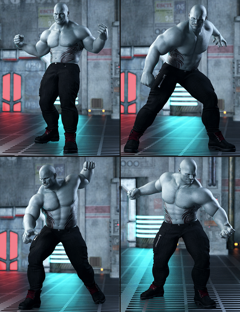 Demolisher Pose Set for Genesis 8 Male(s) by: Val3dart3D Sugar, 3D Models by Daz 3D