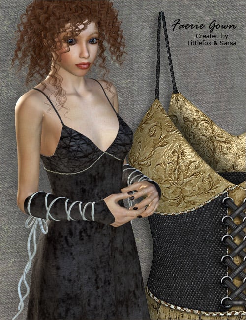 V4 Fairy Gown by: Lady LittlefoxSarsa, 3D Models by Daz 3D