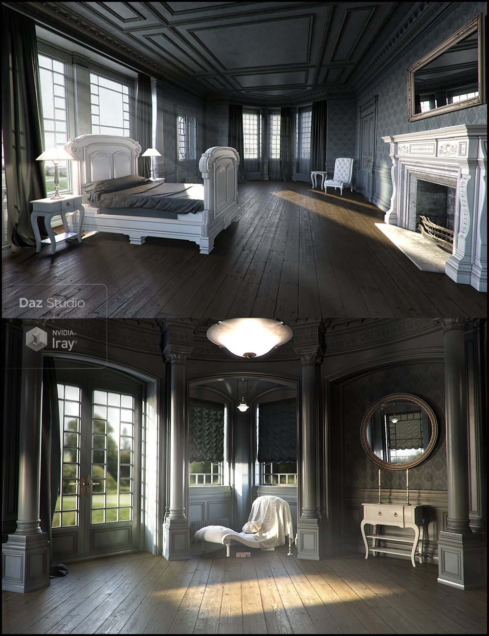 Neoclassical for Rural Chateau I - III by: Jack Tomalin, 3D Models by Daz 3D