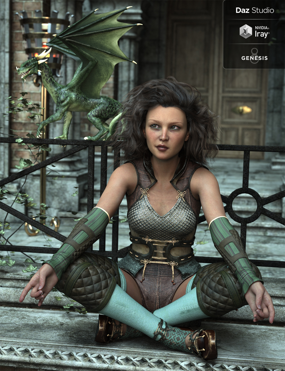 dForce Wind Guardian Outfit for Genesis 8 Female(s) by: Barbara BrundonMoonscape GraphicsSadeUmblefugly, 3D Models by Daz 3D