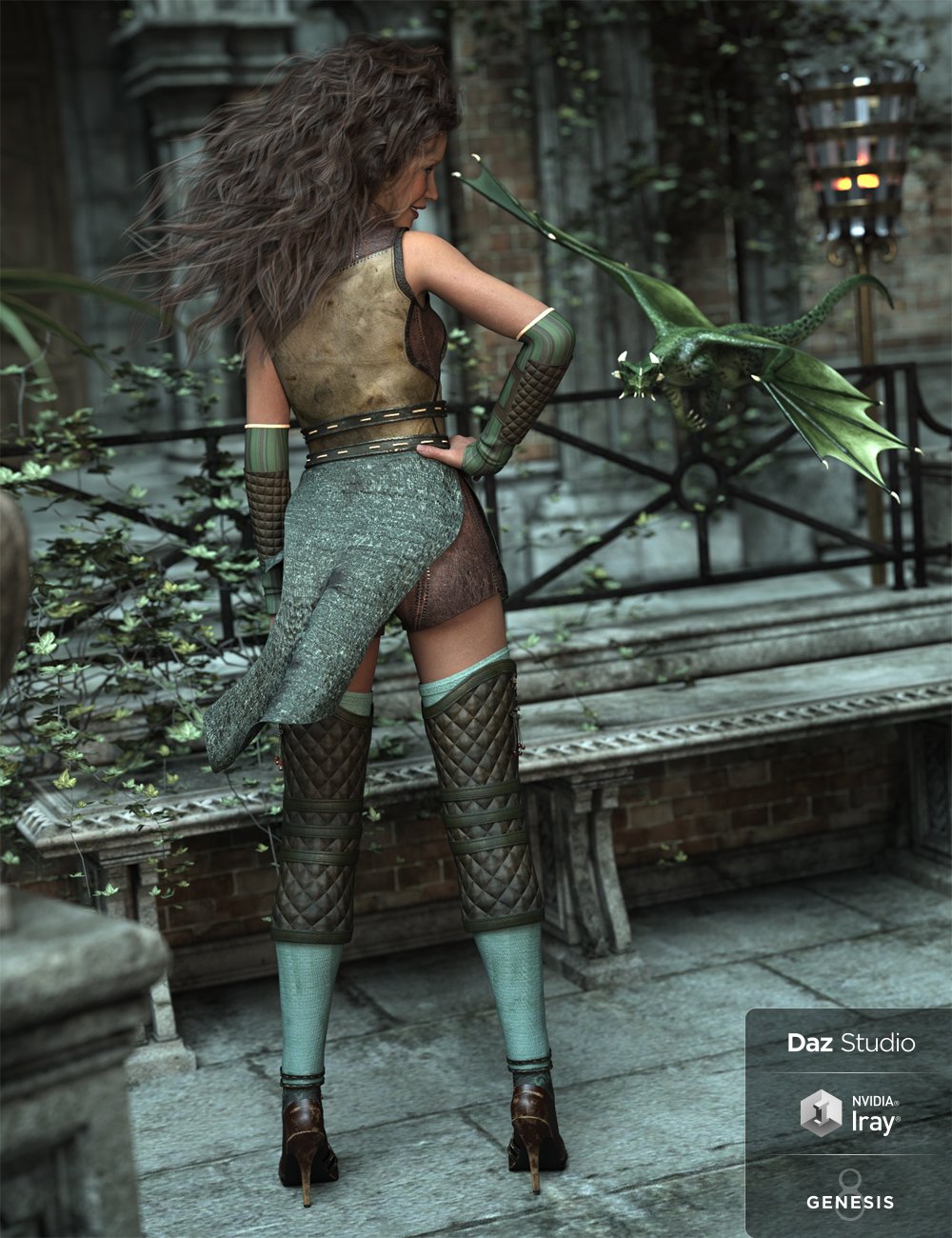 dForce Wind Guardian Outfit for Genesis 8 Female(s) by: Barbara BrundonMoonscape GraphicsSadeUmblefugly, 3D Models by Daz 3D