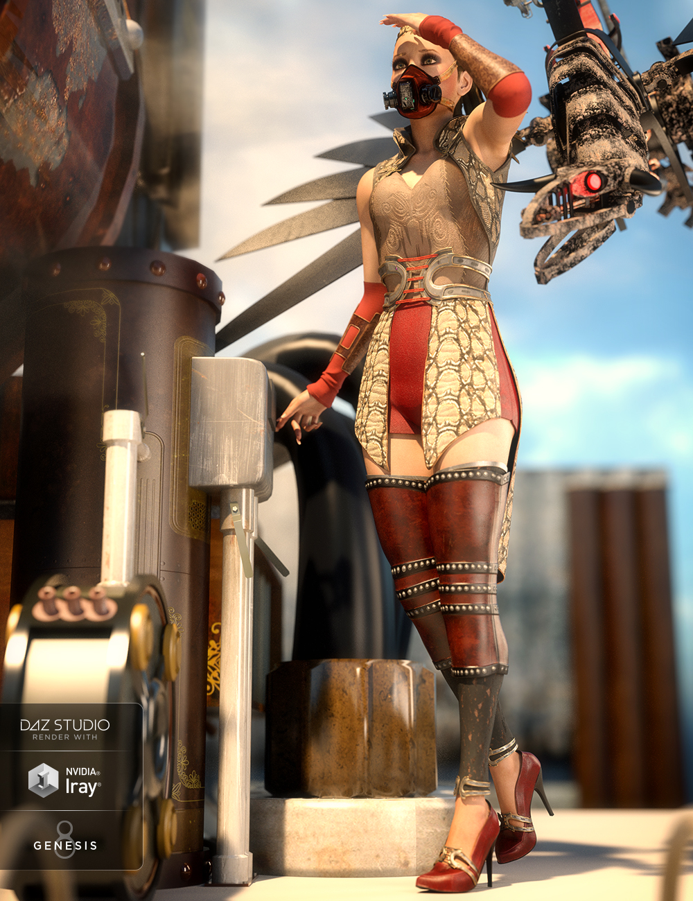 dForce Wind Guardian Outfit Textures by: Moonscape GraphicsSade, 3D Models by Daz 3D