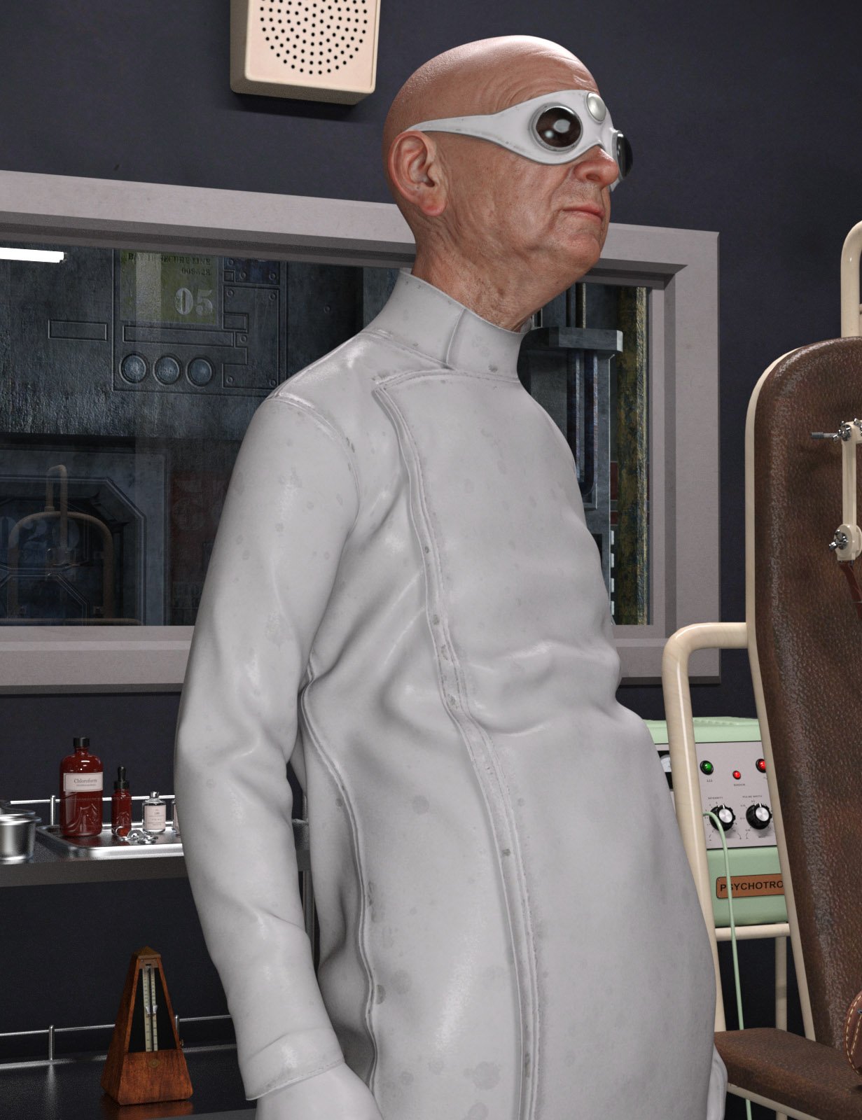Mad Scientist Outfit for Genesis 8 Male(s) by: Oskarsson, 3D Models by Daz 3D