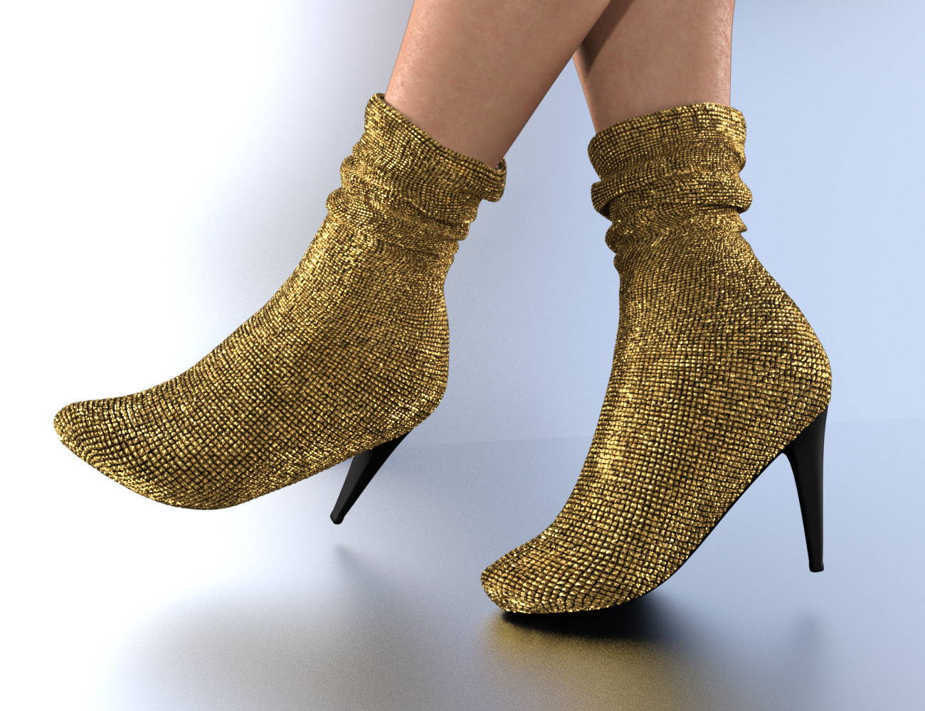 Pulled Down Boots for Genesis 8 Female(s) by: Maralyn, 3D Models by Daz 3D