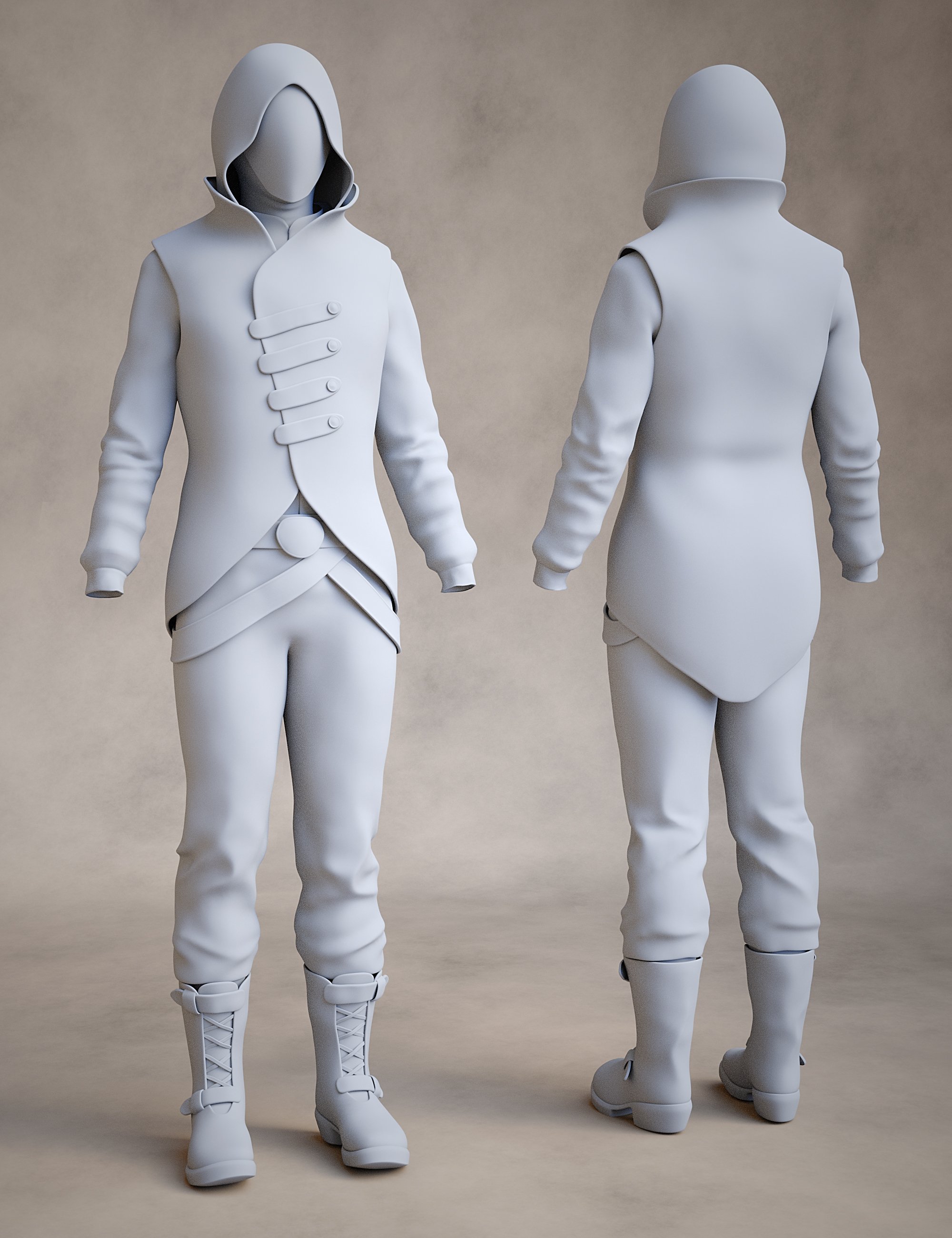 Sci-Fi Assassin Outfit for Genesis 8 Male(s) by: DemianYura, 3D Models by Daz 3D