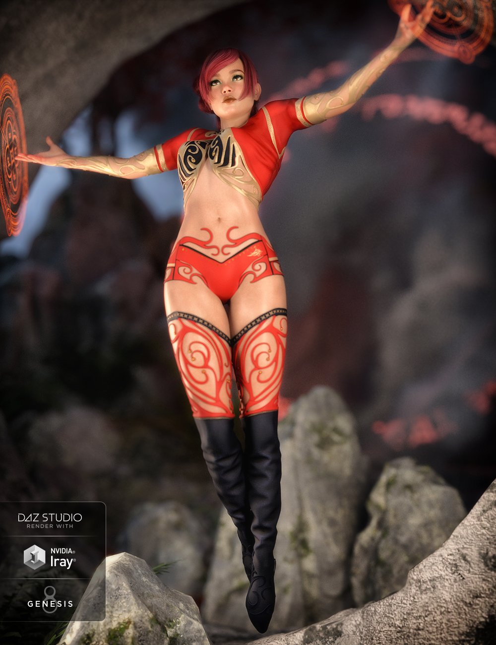 Willow Night Outfit Textures by: Mely3D, 3D Models by Daz 3D