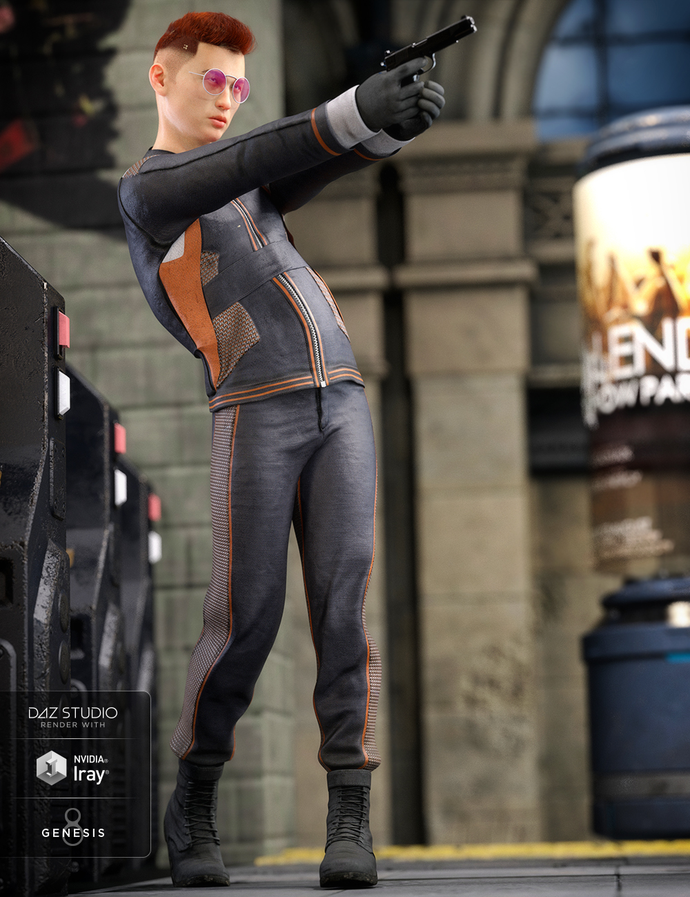 Intergalactic Spy Outfit Textures by: , 3D Models by Daz 3D