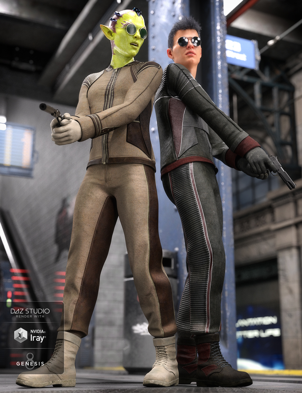 Intergalactic Spy Outfit Textures by: , 3D Models by Daz 3D