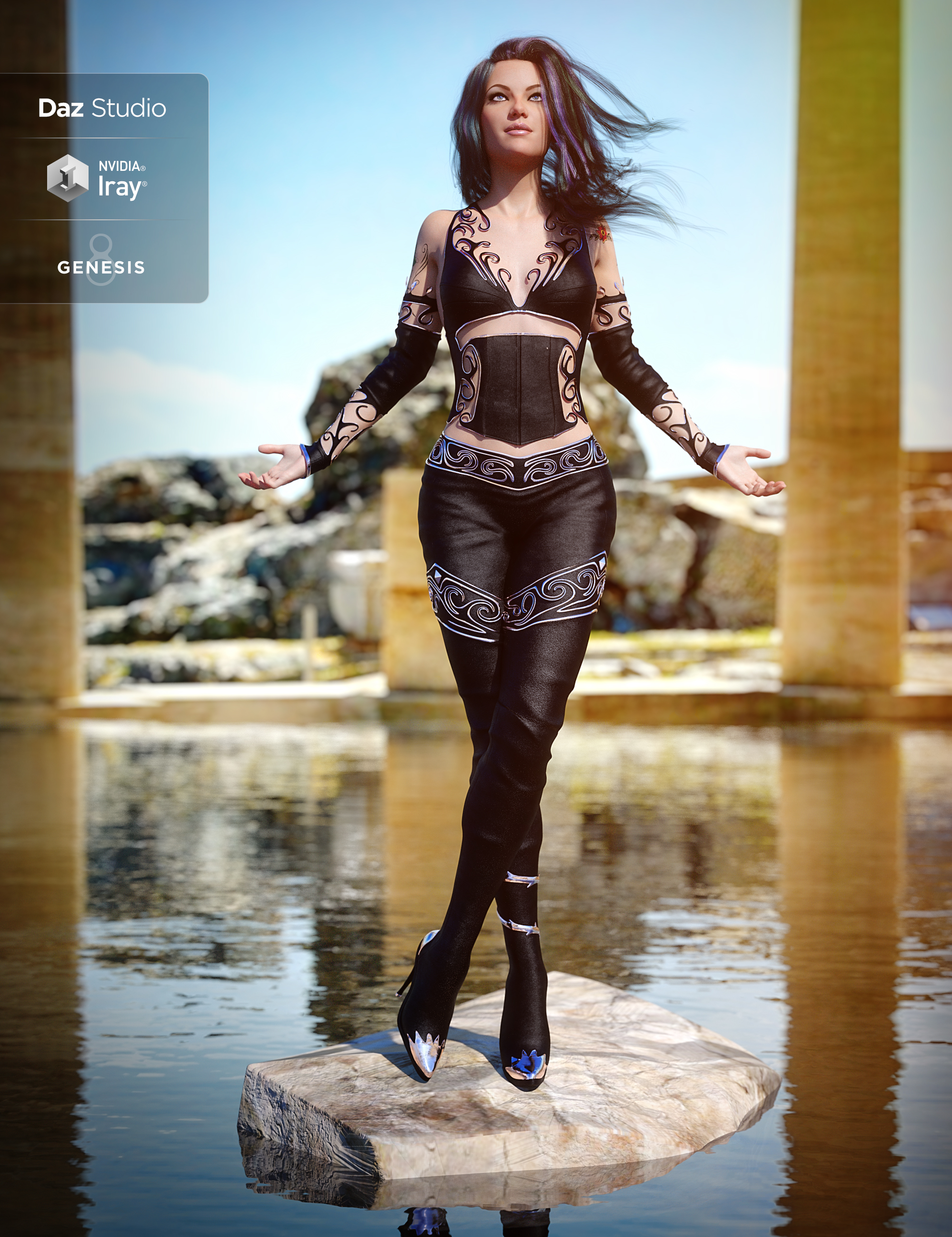 VoidBright Outfit for Genesis 8 Female(s) by: 4blueyes, 3D Models by Daz 3D