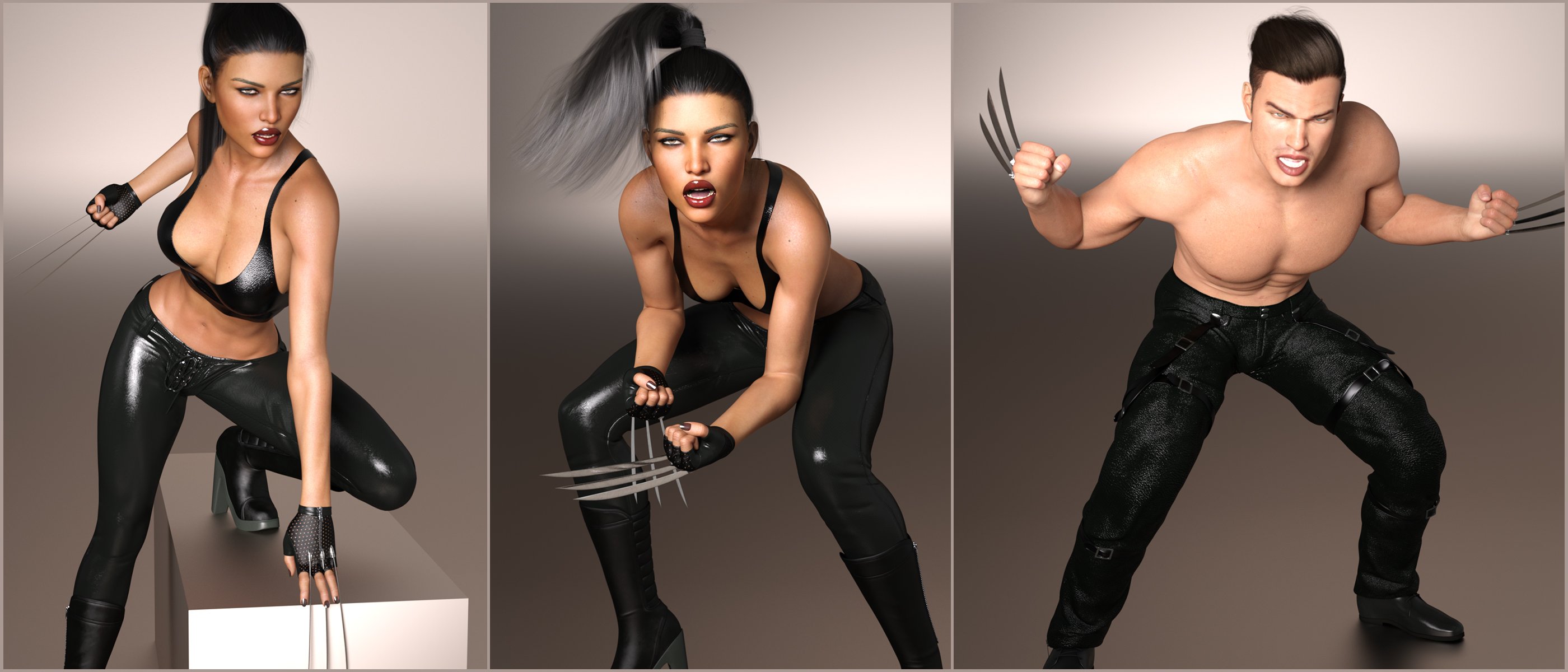 Z Deadly Blades Props and Poses for Genesis 3 and 8 by: Zeddicuss, 3D Models by Daz 3D