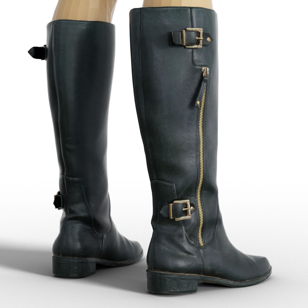 Black Leather Boots for Genesis 8 Female by: Polygonal Miniatures, 3D Models by Daz 3D